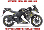 Rockstar Outline for Kawasaki Ninja 250 2008-2012